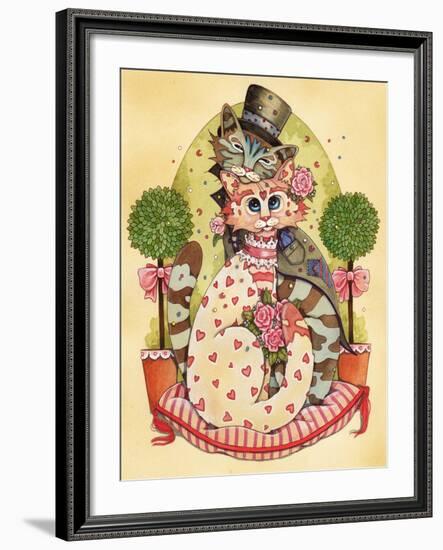 A Purrrrfect Match-Linda Ravenscroft-Framed Giclee Print