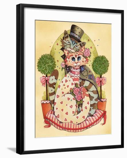 A Purrrrfect Match-Linda Ravenscroft-Framed Giclee Print