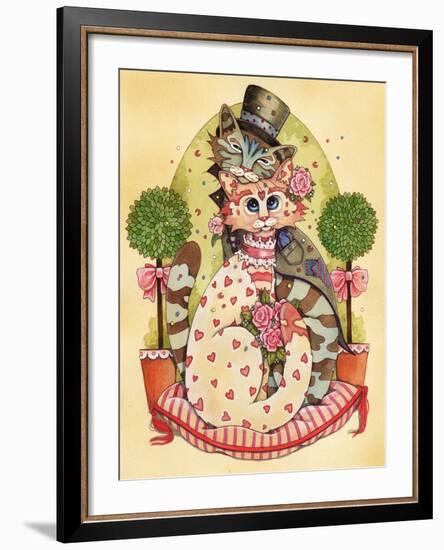 A Purrrrfect Match-Linda Ravenscroft-Framed Giclee Print