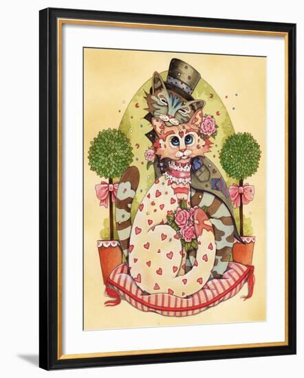 A Purrrrfect Match-Linda Ravenscroft-Framed Giclee Print