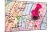 A Push Pin In New York-robeo-Mounted Art Print