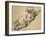 A Putto Reclining to Right-Francois Boucher-Framed Giclee Print