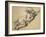 A Putto Reclining to Right-Francois Boucher-Framed Giclee Print