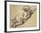 A Putto Reclining to Right-Francois Boucher-Framed Giclee Print