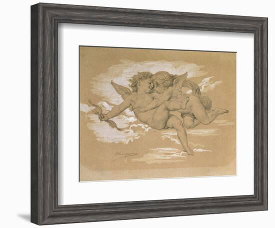 A Putto Trying to Steal Cupid's Arrows-William Adolphe Bouguereau-Framed Giclee Print