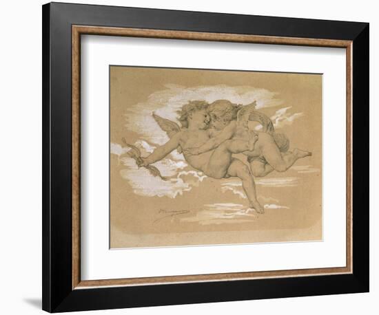 A Putto Trying to Steal Cupid's Arrows-William Adolphe Bouguereau-Framed Giclee Print