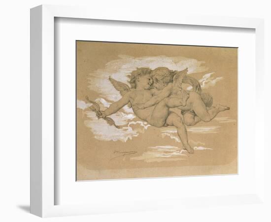 A Putto Trying to Steal Cupid's Arrows-William Adolphe Bouguereau-Framed Giclee Print