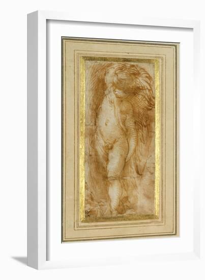 A Putto Turned to the Left-Parmigianino-Framed Giclee Print