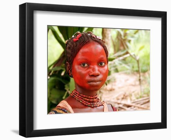 A Pygmy Woman is Seen at the Village of Mpha, Democratic Republic of Congo-null-Framed Photographic Print
