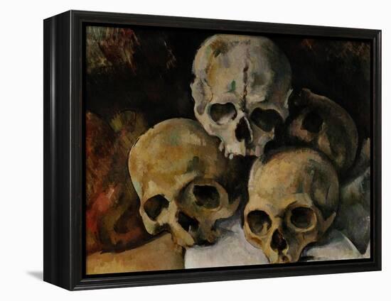 A Pyramid of Skulls, 1898-1900-Paul Cézanne-Framed Premier Image Canvas