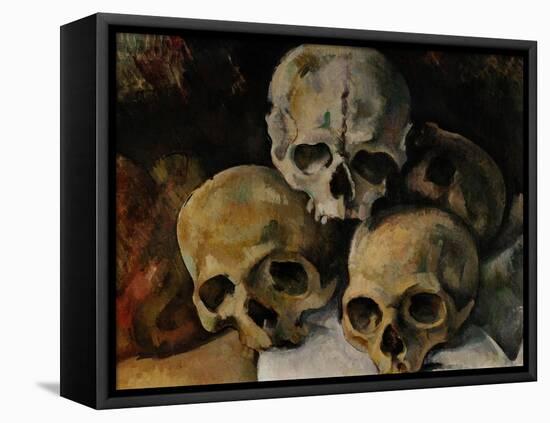 A Pyramid of Skulls, 1898-1900-Paul Cézanne-Framed Premier Image Canvas