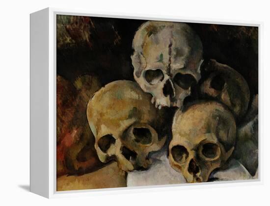 A Pyramid of Skulls, 1898-1900-Paul Cézanne-Framed Premier Image Canvas