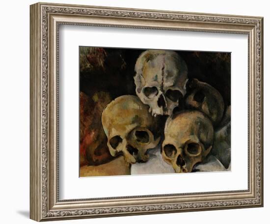 A Pyramid of Skulls, 1898-1900-Paul Cézanne-Framed Giclee Print