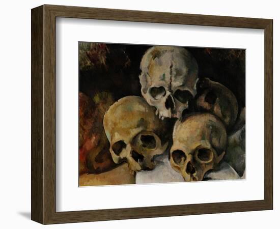 A Pyramid of Skulls, 1898-1900-Paul Cézanne-Framed Giclee Print