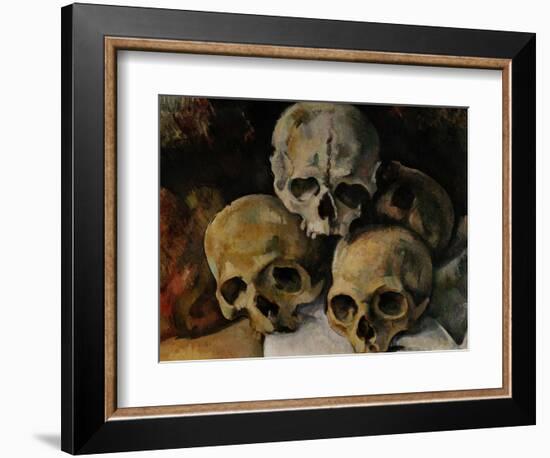 A Pyramid of Skulls, 1898-1900-Paul Cézanne-Framed Giclee Print