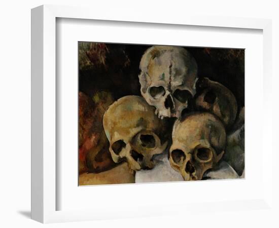 A Pyramid of Skulls, 1898-1900-Paul Cézanne-Framed Giclee Print
