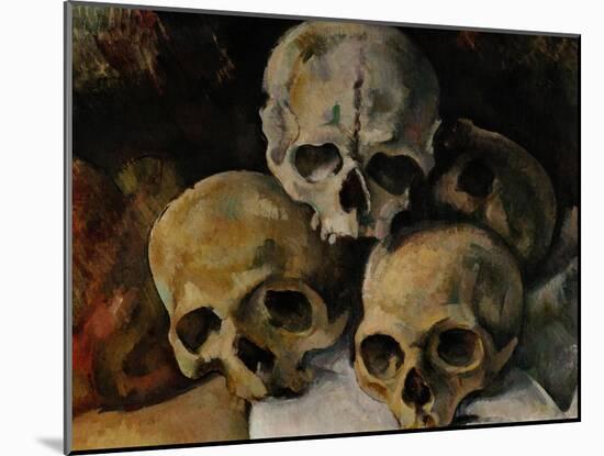 A Pyramid of Skulls, 1898-1900-Paul Cézanne-Mounted Giclee Print