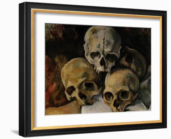 A Pyramid of Skulls, 1898-1900-Paul Cézanne-Framed Giclee Print