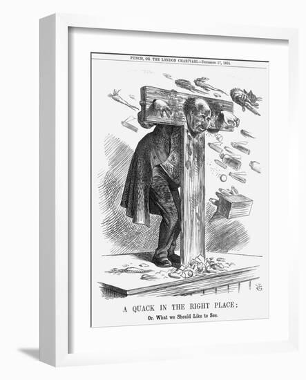 A Quack in the Right Place, 1864-John Tenniel-Framed Giclee Print
