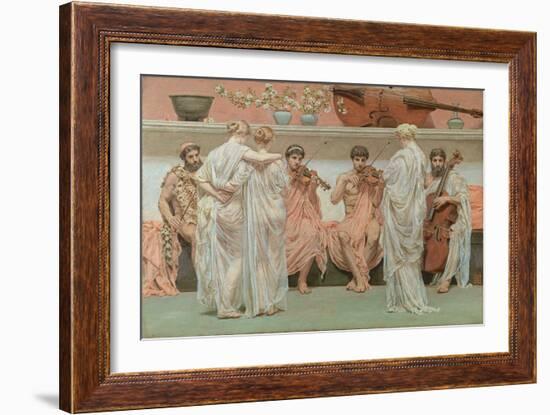 A Quartet. A Painter's Tribute to the Art of Music Par Moore, Albert Joseph (1841-1893). Oil on Can-Albert Joseph Moore-Framed Giclee Print