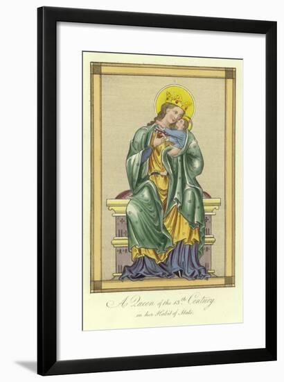 A Queen of the 13th Century in Her Habit of State-null-Framed Giclee Print