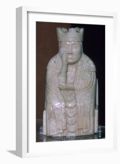 A Queen - The Lewis Chessmen, (Norwegian?), c1150-c1200. Artist: Unknown-Unknown-Framed Giclee Print