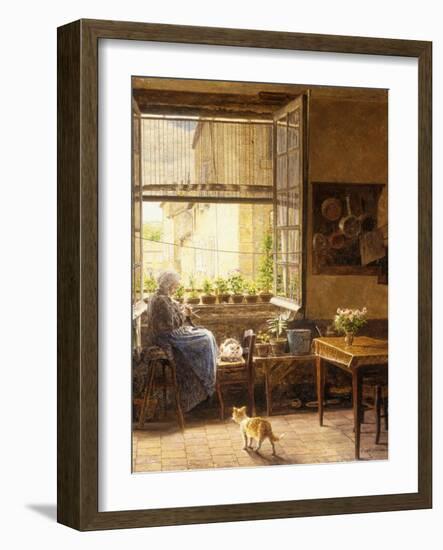 A Quiet Afternoon-Marie Francois Firmin-Girard-Framed Giclee Print