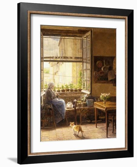 A Quiet Afternoon-Marie Francois Firmin-Girard-Framed Giclee Print