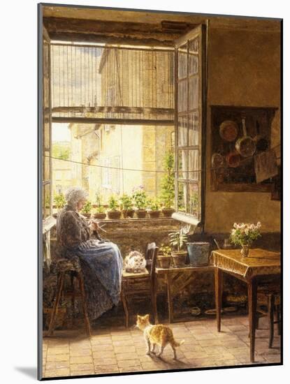 A Quiet Afternoon-Marie Francois Firmin-Girard-Mounted Giclee Print