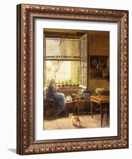 A Quiet Afternoon-Marie Francois Firmin-Girard-Framed Giclee Print