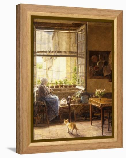 A Quiet Afternoon-Marie Francois Firmin-Girard-Framed Premier Image Canvas