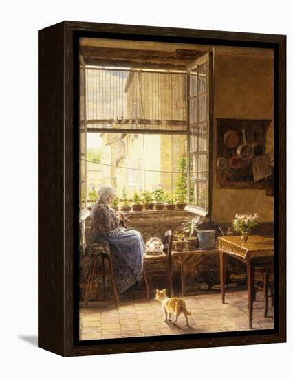 A Quiet Afternoon-Marie Francois Firmin-Girard-Framed Premier Image Canvas