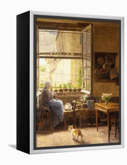 A Quiet Afternoon-Marie Francois Firmin-Girard-Framed Premier Image Canvas