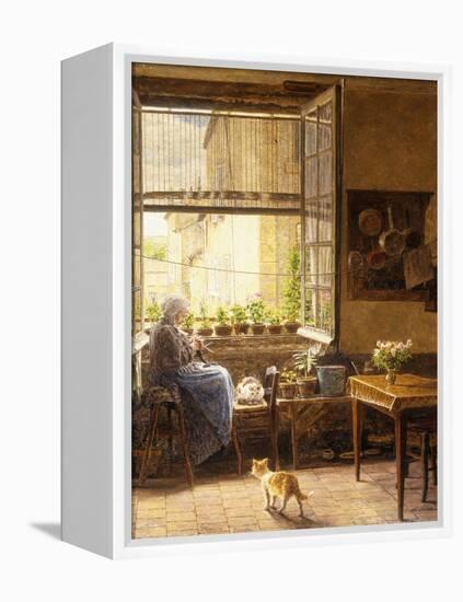 A Quiet Afternoon-Marie Francois Firmin-Girard-Framed Premier Image Canvas