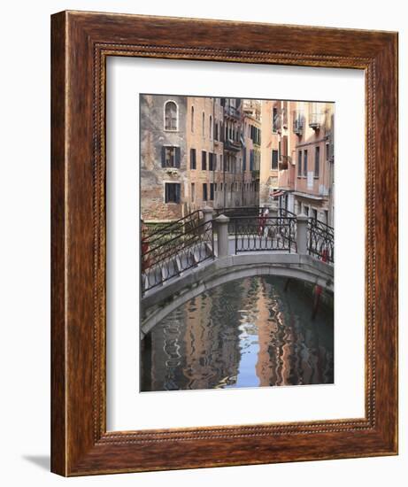 A Quiet Canal, Venice, UNESCO World Heritage Site, Veneto, Italy, Europe-Amanda Hall-Framed Photographic Print