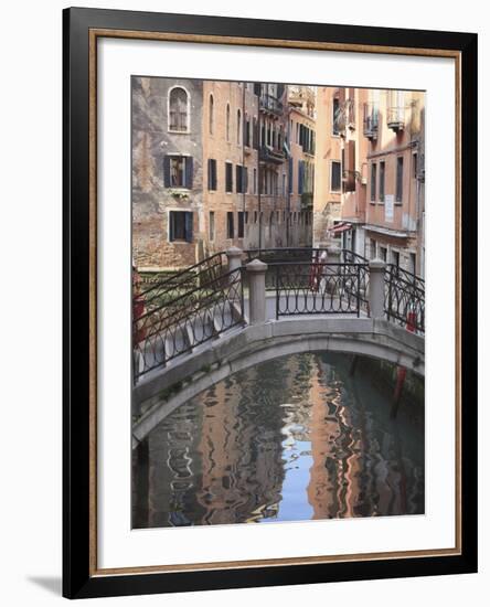 A Quiet Canal, Venice, UNESCO World Heritage Site, Veneto, Italy, Europe-Amanda Hall-Framed Photographic Print