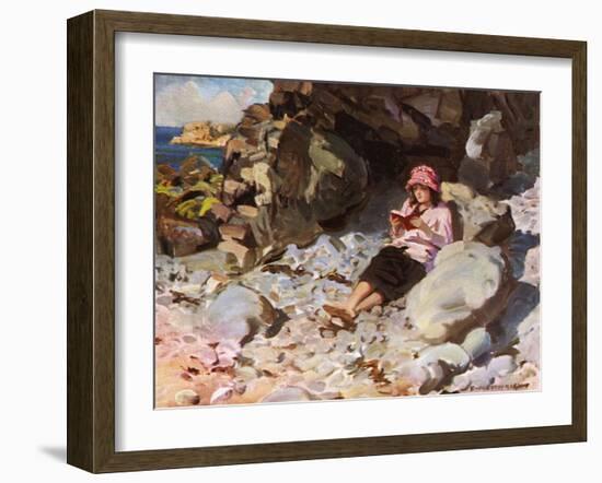 A Quiet Corner on Sark-null-Framed Art Print