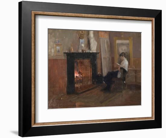 A Quiet Day in the Studio, 1885 (Oil on Canvas)-John Lavery-Framed Giclee Print