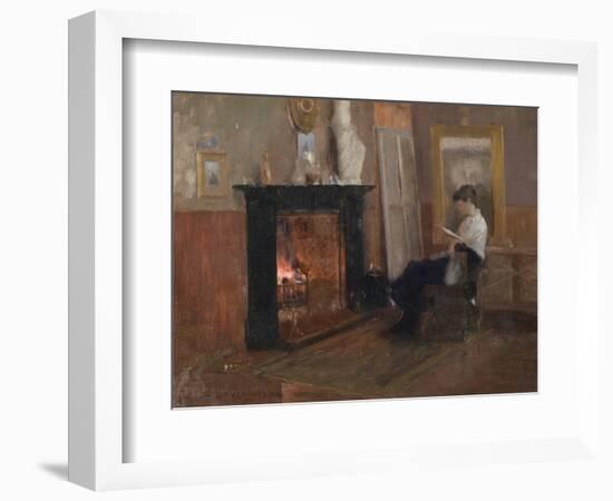 A Quiet Day in the Studio, 1885 (Oil on Canvas)-John Lavery-Framed Giclee Print