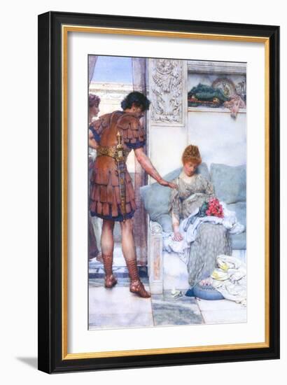 A Quiet Greeting-Sir Lawrence Alma-Tadema-Framed Art Print