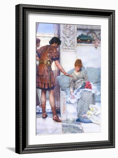 A Quiet Greeting-Sir Lawrence Alma-Tadema-Framed Art Print