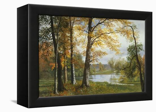 A Quiet Lake-Albert Bierstadt-Framed Premier Image Canvas