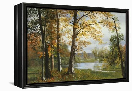 A Quiet Lake-Albert Bierstadt-Framed Premier Image Canvas