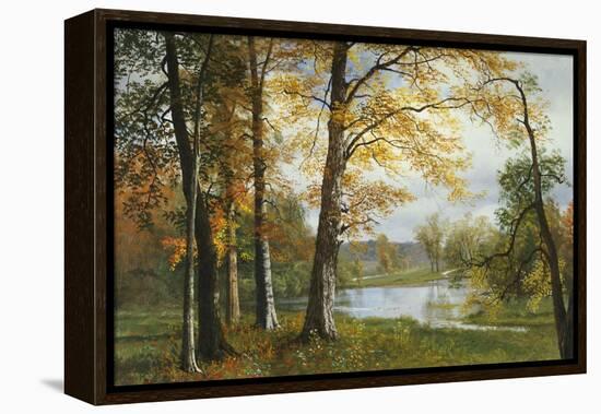 A Quiet Lake-Albert Bierstadt-Framed Premier Image Canvas