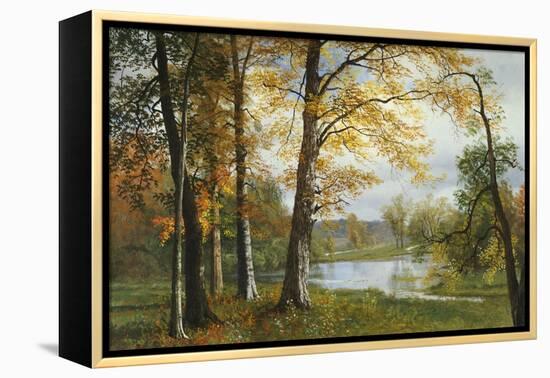 A Quiet Lake-Albert Bierstadt-Framed Premier Image Canvas