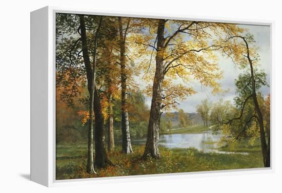 A Quiet Lake-Albert Bierstadt-Framed Premier Image Canvas