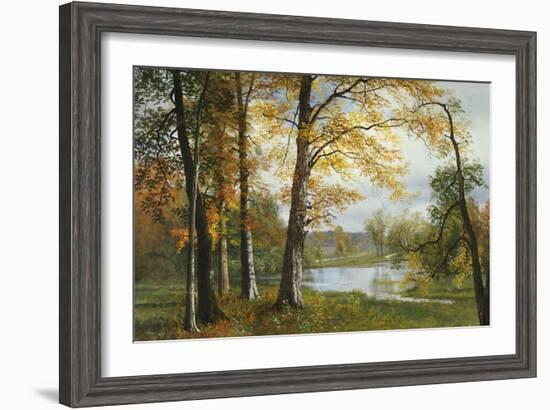 A Quiet Lake-Albert Bierstadt-Framed Giclee Print