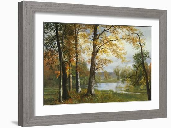 A Quiet Lake-Albert Bierstadt-Framed Giclee Print