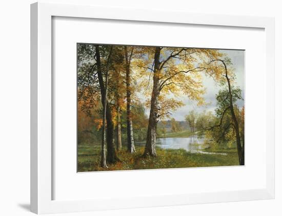 A Quiet Lake-Albert Bierstadt-Framed Giclee Print