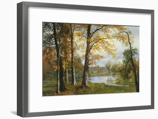 A Quiet Lake-Albert Bierstadt-Framed Giclee Print